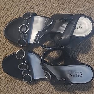 Guess high 2 inch heels, black in color
